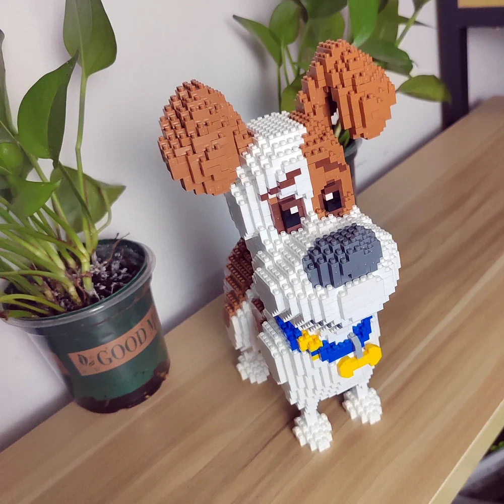 Cães Pequenos - Blocos de Montagem, Micro Peças 3D Cães Pequenos - Blocos de Montagem, Micro Peças 3D